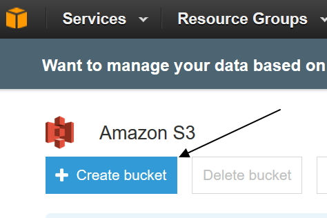 create bucket aws s3